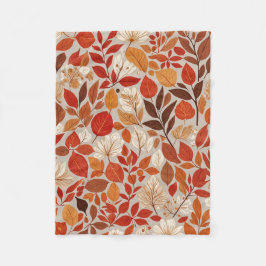 秋のタペストリー フリースブランケット