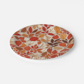 秋のタペストリー ペーパープレート (アングル)