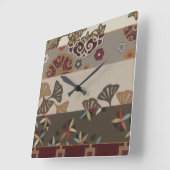 秋のタペストリーII スクエア壁時計 (傾斜)