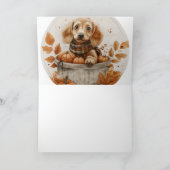 秋のダシュンドッグスカボチャ カード (内部)