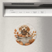 秋のダシュンドッグスカボチャ マグネット (インサイチュ (食洗機))