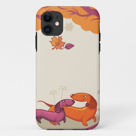 秋のダックスフント Case-Mate iPhoneケース (裏面)