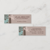 秋のダマスク織の細い名刺 スキニー名刺 (正面/裏面)