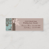 秋のダマスク織の細い名刺 スキニー名刺 (裏面)