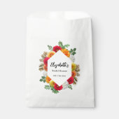 秋のダリア フラワー 秋のブライダルシャワー フェイバーバッグ (正面)