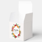 秋のダリア フラワー 秋のブライダルシャワー フェイバーボックス (オープン)