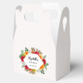 秋のダリア フラワー 秋のブライダルシャワー フェイバーボックス (オープン)