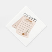 秋のチェックリストメモ帳秋の一覧 スタンダードランチョンナプキン (角)