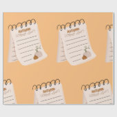 秋のチェックリストメモ帳秋の一覧 ラッピングペーパー (フラット)