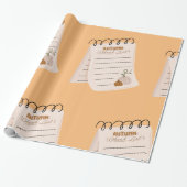 秋のチェックリストメモ帳秋の一覧 ラッピングペーパー (アンロールド)