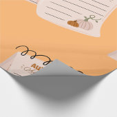 秋のチェックリストメモ帳秋の一覧 ラッピングペーパー