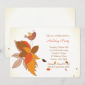 秋のチキーパーティー招待状 招待状 (正面/裏面)