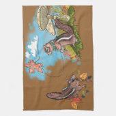 秋のチムンク～キッチンタオル キッチンタオル (縦)