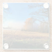 秋のチャンプーグ州パーク,オレゴン州ポスターマグネ ガラスコースター (裏面)