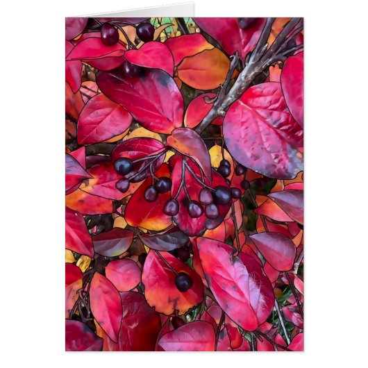 秋のチョケチェリー – 5" x 7"アートカード (正面)
