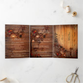 秋のツリーランタン結婚ズトリフォールド招待状 三つ折り招待状 (内部)