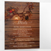 秋のツリーランタン結婚ズトリフォールド招待状 三つ折り招待状 (内部最初)