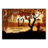 秋のツリーレイクビュ結婚ーのテーブル番号カード テーブルナンバー (裏面)