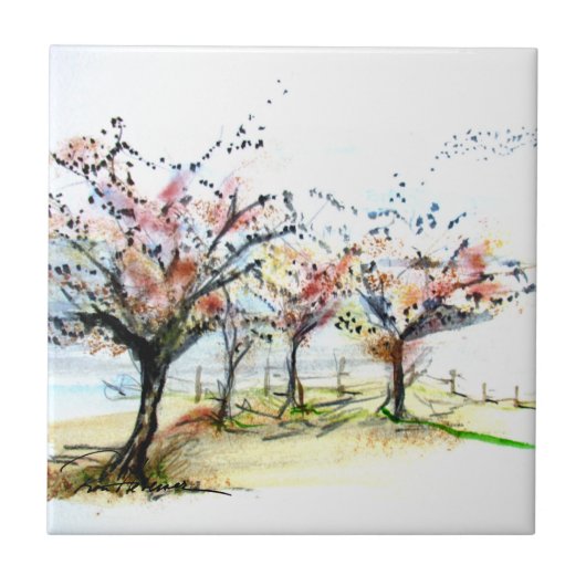 秋のティーズ&バード タイル (正面)