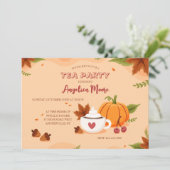 秋のティーパーティーの招待状 招待状 (スタンド正面)