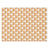 秋のテディベアとキノコのワンダーランド テーブルクロス (正面(横))