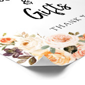 秋のテラコッタフローラカードとギフトサイン ポスター (角)