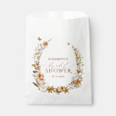 秋のテラコッタ フラワーブライダルシャワー フェイバーバッグ (正面)