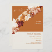 秋のテラコッタ ブライダルシャワー 招待状 (正面/裏面)