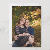 秋のテラコッタ モダン シンプル 結婚報告写真 招待状 (裏面)