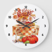 秋のテーブルの柱時計 ラージ壁時計 (正面)