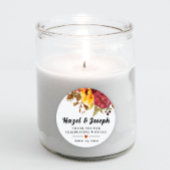 秋のテーマのサンキューシール ラウンドシール