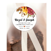 秋のテーマのサンキューシール