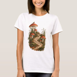 秋のテーマのJust BreatheキノコTシャツ Tシャツ