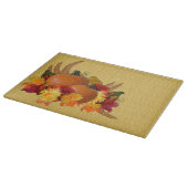 秋のテーマガラス板 カッティングボード (角)