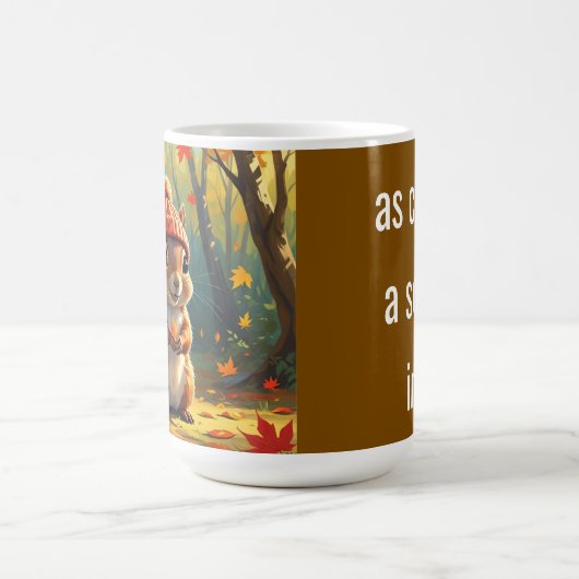 秋のテーマコーヒーマグ | 秋リス コーヒーマグカップ (中央)