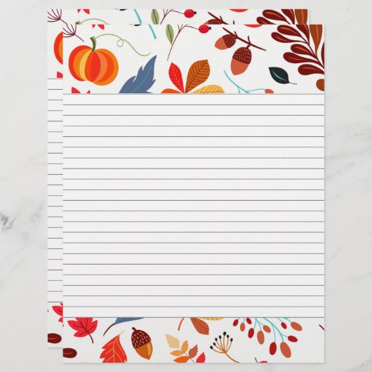 秋のテーマ並びレシピページ (正面/裏面)