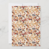 秋のテーマ紅葉ベビーシャワー 招待状 (裏面)