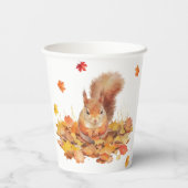 秋のテーマ紅葉ベビーシャワー 紙コップ (裏面)