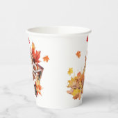 秋のテーマ紅葉ベビーシャワー 紙コップ (左)