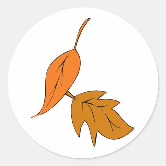 秋のテーマ結婚招待状封筒 ラウンドシール (正面)