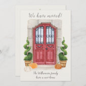 秋のテーマ お引越ししました 住所変更のお知らせ 案内状 (正面/裏面)