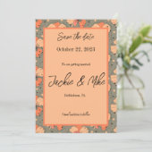 秋のテーマ 結婚式 Save the date 招待状 (スタンド正面)