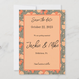秋のテーマ 結婚式 Save the date 招待状