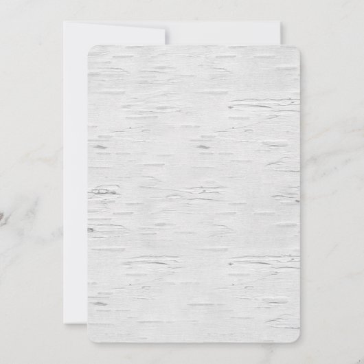 秋のディアアントラーブーケオン樺の木 招待状 (裏面)