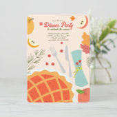 秋のディナーパーティー招待状 招待状 (スタンド正面)