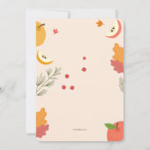 秋のディナーパーティー招待状 招待状 (裏面)