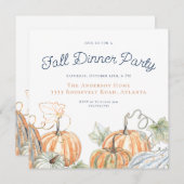 秋のディナーパーティー 招待状 (正面/裏面)