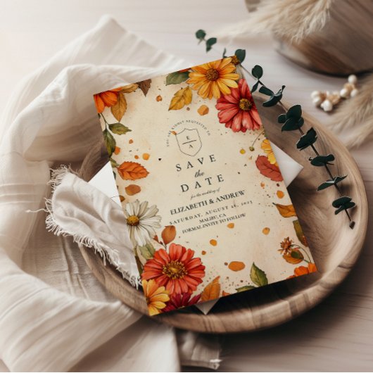 秋のデイジー結婚フローラ セーブザデート