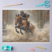 秋のデクページ馬術選手 薄葉紙 (クラフト)