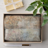 秋のデコパージュの古い農家 薄葉紙 (ギフト)